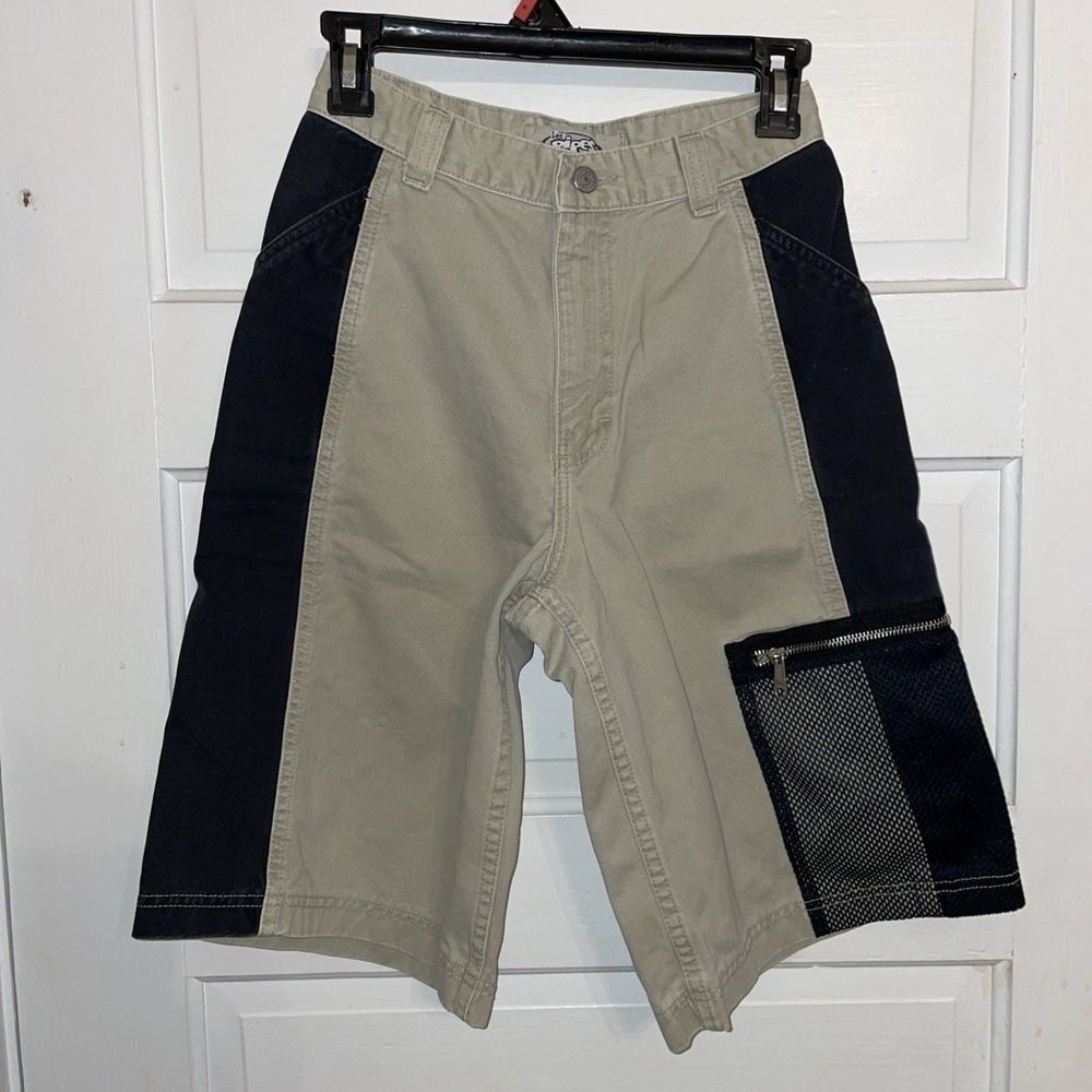 Lee Pipes Baggy Jeans Shorts Wide Legs Skater Rave Streetwear 90s‎ Y2K Deadstock
